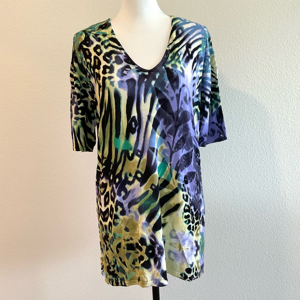 Pierri New York Top Animal Print  Size 2X
